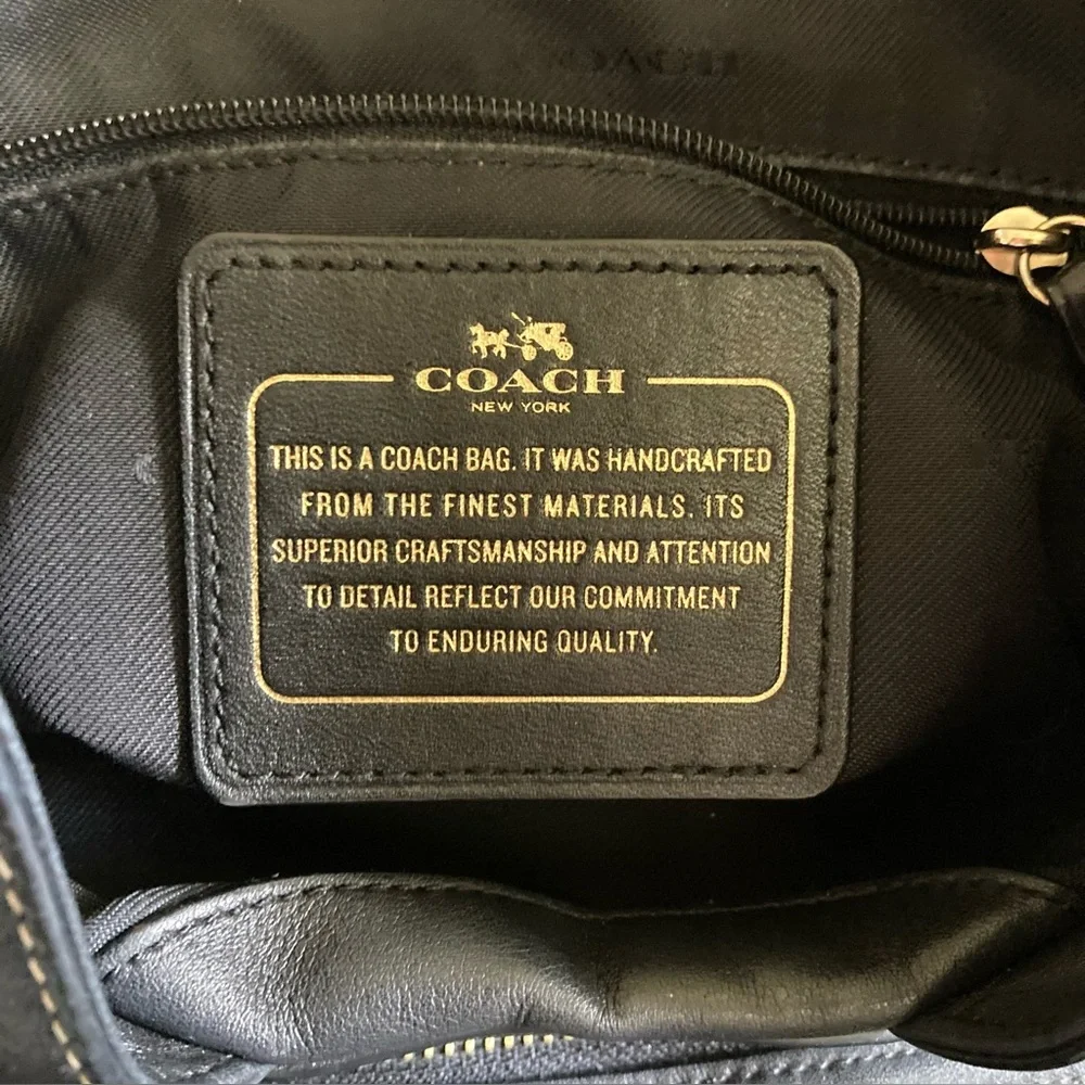 Coach Edie 31 Color-Blocked Shoulder Bag in natural/black